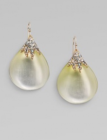 From the Grey Gardens Collection. An elegant design featuring goldtone vines encrusted with Swarovski crystals accenting a beautiful, hand-crafted petal-shaped lucite stone. GoldtoneSwarovski crystalsHand-crafted luciteDrop, about 214k gold French wire backMade in USA From the Grey Gardens Collection. An elegant design featuring goldtone vines encrusted with Swarovski crystals accenting a beautiful, hand-crafted petal-shaped lucite stone. GoldtoneSwarovski crystalsHand-crafted luciteDrop, about 214k gold French wire backMade in USA
