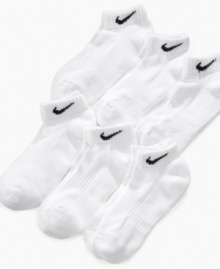 This six-pack of low-cut socks from Nike will keep his feet comfortable and dry. This six-pack of low-cut socks from Nike will keep his feet comfortable and dry.