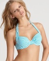 This bust-enhancing halter style features sweet stripes. By Tommy Bahama.
