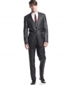 The suit makes the man. This three-piece look from Kenneth Cole makes the man dapper.