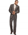 In a warm brown, this Sean John suit has an Old Hollywood feel but a thoroughly modern cut and fit.