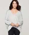 Slouchy chic has never looked better! Cha Cha Vente's dolman-sleeve top works well with fitted pants, jeans and skirts.