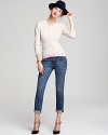 Find ultra-soft comfort in this boxy Aqua Cashmere sweater designed with exposed, raw-edge seams for cool detail. Ribbing at the trim lends a subtle dose of texture to the loose-fit silhouette.