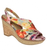 Choose fashion that puts a smile on your face. You'll love the comfort and lovely fabric of the slingback Lulianna wedge sandals by Naturalizer.
