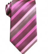 Stripe it up. A clean pattern in a fresh palette helps this John Ashford tie brighten your day.