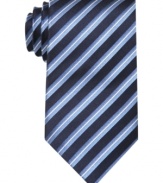 In a fresh stripe, this tie from Geoffrey Beene reimagines your workplace standard.