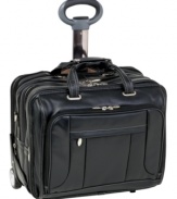 Mobile office space. This business case from McKlein features a spacious, multi-compartment design that helps you organize your professional life. It even has a detachable, checkpoint-friendly laptop case that lets you pass easily through airport security without ever removing your computer from the bag. One-year warranty.