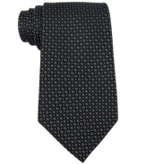 With a pulled-back pattern, this Sean John tie is a timeless accent for any polished combination.