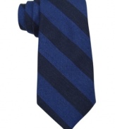 Bold bar stripes make a solitary statement on this Tommy Hilfiger tie.
