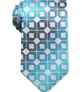With ombre styling and a geometric pattern, this John Ashford tie is a treat for the eyes.