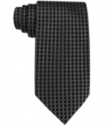 Earn your next tropical vacation in sleek style when you tie on this subtle refined print from Donald Trump.