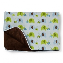 Playful blue and green elephants on a light blue super soft cotton knit. Reverses to plush velour.The American Academy of Pediatrics and the U.S. Consumer Product Safety Commission have made recommendations for safe bedding practices for babies. When putting infants under 12 months to sleep, remove pillows, quilts, comforters, and other soft items from the crib. Playful blue and green elephants on a light blue super soft cotton knit. Reverses to plush velour.The American Academy of Pediatrics and the U.S. Consumer Product Safety Commission have made recommendations for safe bedding practices for babies. When putting infants under 12 months to sleep, remove pillows, quilts, comforters, and other soft items from the crib.