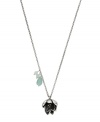 Channel some flower power with this hippie-chic style from Fossil. Necklace features a three-dimensional posy accented by a clear crystal center and dyed jade beads. Setting, chain and charm clasp crafted in silver tone mixed metal. Approximate length: 18 inches + 2-inch extender. Approximate drop: 1 inch.