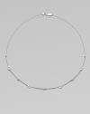From the Silver Rain Collection. Delicate diamonds and faceted clear quartz are equally radiant within setttings of hammered sterling silver on a graceful chain.Diamonds, .20 tcw Clear quartzSterling silverLength, about 18Lobster claspImported