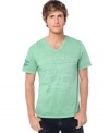 Elevate your t-shirt style with this graphic v-neck from Buffalo David Bitton.