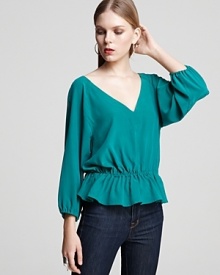 Poetically pretty in spearmint silk, the Joie blouse makes your must-have list. Top off jeans, or pair with a pencil skirt for office chic. Poetically pretty in spearmint silk, the Joie blouse makes your must-have list. Top off jeans, or pair with a pencil skirt for office chic.
