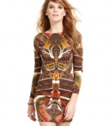 Rock the reptile in this fierce dress from Rampage! A bold print and back cutouts are fashion statements you want to make for the season.