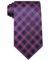 Bright isn't just for night. Go bold at the desk with this plaid tie from Geoffrey Beene.