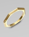 This shiny, geometric design is perfect for stacking or on its own. BrassDiameter, about 2½Slip-on styleImported 