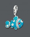 It's true, there are plenty of fish in the sea, so why not add one to your bracelet or necklace? This bright blue fish features round-cut cubic zirconia accents and a smile. Charm crafted in sterling silver with a lobster claw clasp. Approximate drop: 1/2 inch.