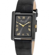 Go for gunmetal with this handsome leather watch from Kenneth Cole New York.