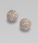 This small, yet brilliant design is simply chic. BrassGlass stonesSize, about ½Post backImported 