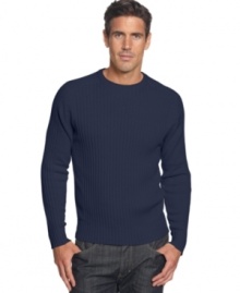 Subtle style gives you just the right touch of sophistication in this ribbed sweater from Oscar de la Renta.