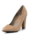 A pointed toe and sculpted heel contrast with soft, supple suede on these work-perfect pumps from DIANE von FURSTENBERG.