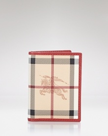 Carry your cards in this slim case rendered Burberry's perennial check print. Carry your cards in this slim case rendered Burberry's perennial check print.