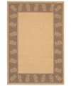 Retreat to the tropics with this casual rug, framed with an inviting design of pineapples in warm, cocoa-brown colorways. Couristan's durable polypropylene blend allows the rug to be placed nearly anywhere, indoors or out! Whether you add it to your patio or make a splash in your family room, this soft piece is pet-friendly and resistant to mold and mildew.