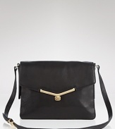 Botkier gives the ladylike shoulder bag a playful twist with pastel leather and a turn lock closure. Worn with denim or dresses, this blushy bag hints and girlie chic.