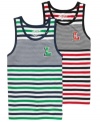 A sporty design takes this this tank from LRG straight into the stripe zone.