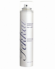 Frederic Fekkai Sheer Hold Hairspray uses a unique ultra-fine mist that creates natural-looking, invisible hold that dries in an instant. The precise concentrator nozzle offers buildable holding power - spray a little for fine hold, more for lasting all day humidity control. Formulated with avocado oil, panthenol and wheat protein, Sheer Hold locks in style and leaves hair soft, sexy and shiny all day. A triple color protection complex helps protect hair against UV rays, and keeps color from fading. Frederic Fekkai Sheer Hold Hairspray uses a unique ultra-fine mist that creates natural-looking, invisible hold that dries in an instant. The precise concentrator nozzle offers buildable holding power - spray a little for fine hold, more for lasting all day humidity control. Formulated with avocado oil, panthenol and wheat protein, Sheer Hold locks in style and leaves hair soft, sexy and shiny all day. A triple color protection complex helps protect hair against UV rays, and keeps color from fading.