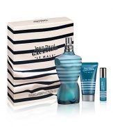 This fall, LE MALE presents a best-selling mix of the large 125 mL Eau de Toilette and 9 mL travel spray, along with a 1.6 oz. Shower Gel. The set is offered in a sailor-striped, signature gift box.