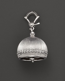 Inspired by Zen philosophy, this intricately detailed, matte finish sterling silver meditation bell from Paul Morelli jingles softly.