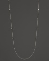 Slim, gleaming sterling silver chain set with faceted diamonds. From the Silver Rain collection by Ippolita.