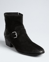 Buckle into these stylish Jean-Michel Cazabat booties, polished off with shining silver hardware.