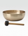 Bring the ancient Tibetan tradition of healing to your home with this handcrafted singing bowl. Stir the striker around the bowl's outer edge, strike the bowl gently, then close your eyes... Includes wood strikerCrafted of tin, copper, silver, iron, zinc and goldHand washImported