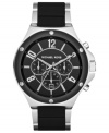 Climb the social ladder with this black and silver Rocktop watch from Michael Kors.