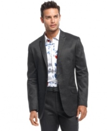 Get some lightweight style into your business wardrobe with this linen blazer from INC International Concepts. Get some lightweight style into your business wardrobe with this linen blazer from INC International Concepts.