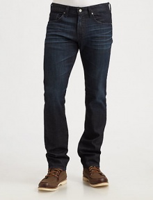 An instant favorite that never goes out of style, cut from premium cotton with a straight-leg and a gently faded finish.Five-pocket styleInseam, about 3498% cotton/2% polyurethaneMachine washMade in USA An instant favorite that never goes out of style, cut from premium cotton with a straight-leg and a gently faded finish.Five-pocket styleInseam, about 3498% cotton/2% polyurethaneMachine washMade in USA