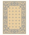 Borrowing from the beautiful tradition of courtyard styling in warm-weather locales, Safavieh's Courtyard collection has a distinctly Mediterranean feel. A special sisal weave allows for a superior clarity of detail, while enhanced polypropylene makes these rugs thankfully low-maintenance and durable. With a cornflower blue pattern, this cream-colored rug is chic, charming and classic all at once. (Clearance)