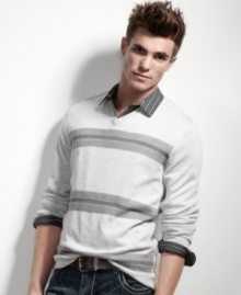 Whether you layer it up or rock it on its own, this sweater from INC International Concepts is a stripe in the right direction. Whether you layer it up or rock it on its own, this sweater from INC International Concepts is a stripe in the right direction.