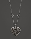 Badgley Mischka Brown Diamond Heart Pendant Necklace, 18