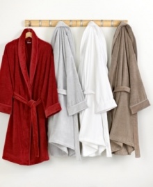 Bring the luxury of the spa to your home with this ultra-soft bathrobe from Hotel Collection, featuring incredible Turkish cotton texture for over-the-top comfort. In four sophisticated hues. Bring the luxury of the spa to your home with this ultra-soft bathrobe from Hotel Collection, featuring incredible Turkish cotton texture for over-the-top comfort. In four sophisticated hues.