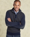 Add a classic to your fall layers with this mock neck sweater from Tommy Hilfiger.