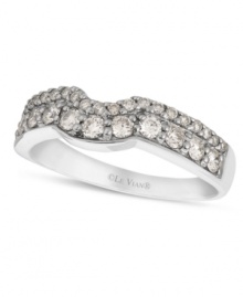 Make that special day even more radiant. Le Vian's wedding band dazzles with rows of round-cut diamonds (5/8 ct. t.w.) in 14k white gold. Size 7. Make that special day even more radiant. Le Vian's wedding band dazzles with rows of round-cut diamonds (5/8 ct. t.w.) in 14k white gold. Size 7.