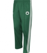 Sport your favorite team's gear with this court-ready Boston Celtics track pant from adidas.