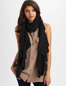 Ultra-soft wool and cashmere is knit together to create a plush, stylish wrap.50% cashmere/50% wool72 X 24Dry cleanImported Ultra-soft wool and cashmere is knit together to create a plush, stylish wrap.50% cashmere/50% wool72 X 24Dry cleanImported