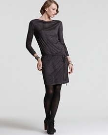 Effortlessly belted, this Three Dots leopard-print dress appeals to the workday and weekend in a chic shift silhouette. Effortlessly belted, this Three Dots leopard-print dress appeals to the workday and weekend in a chic shift silhouette.